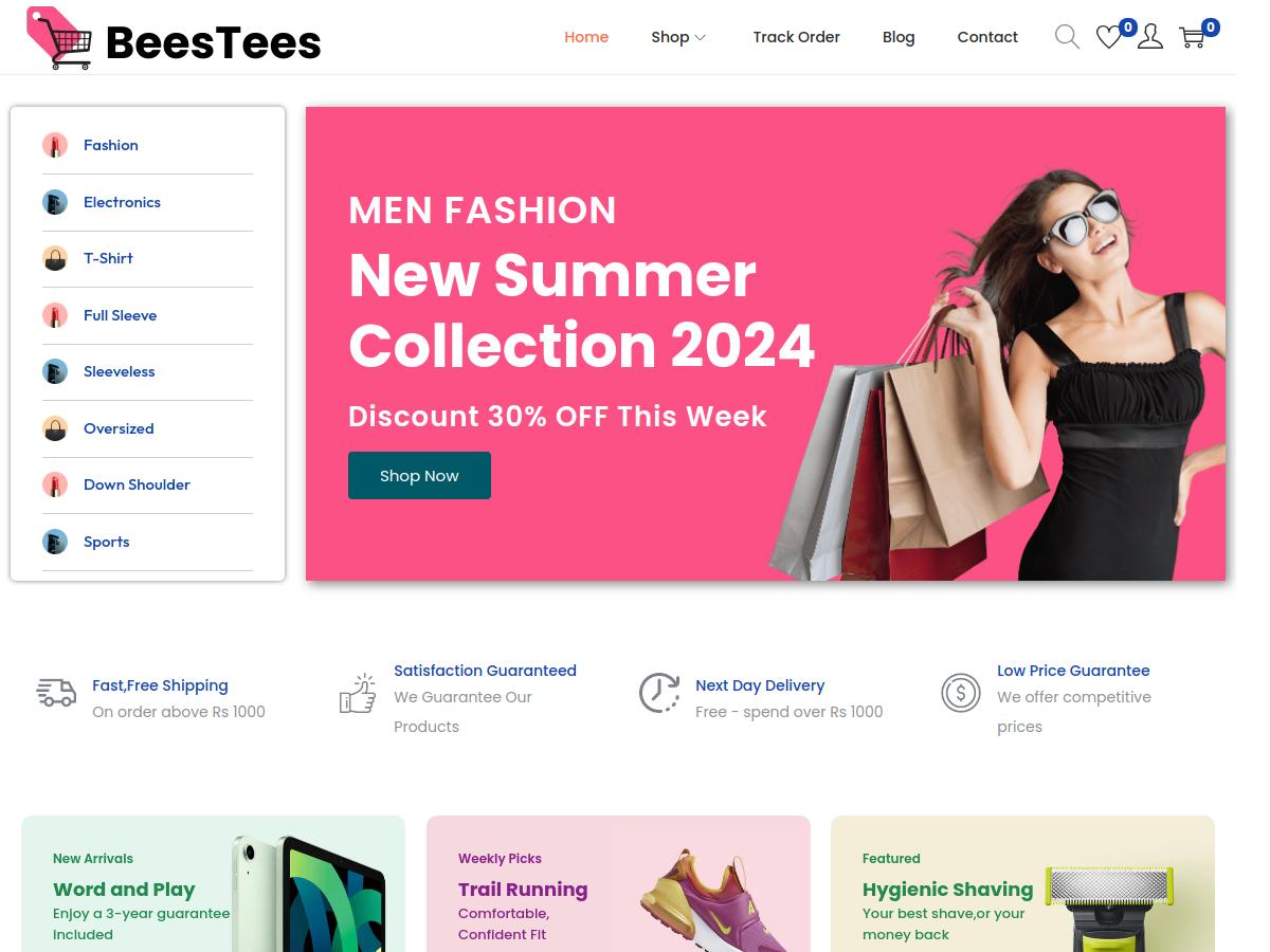 Beestees Ecommerce Website Development